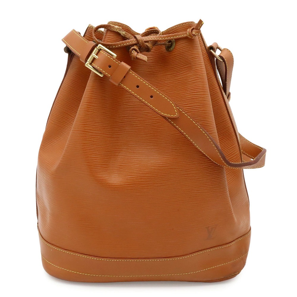 Louis Vuitton Epi Noe Drawstring Hobo Shoulder Bag Leather Camel Brown